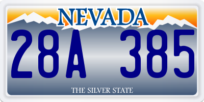 NV license plate 28A385