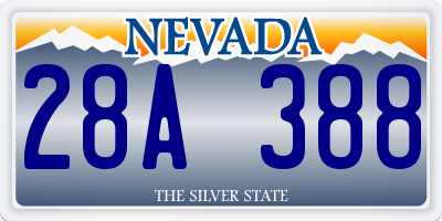 NV license plate 28A388