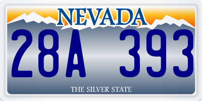 NV license plate 28A393