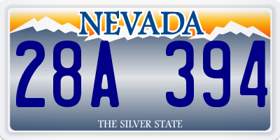 NV license plate 28A394