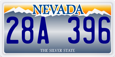 NV license plate 28A396