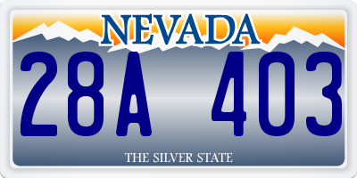 NV license plate 28A403