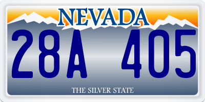 NV license plate 28A405