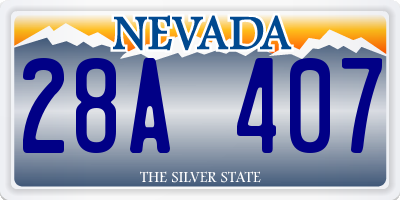NV license plate 28A407