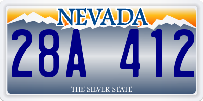 NV license plate 28A412