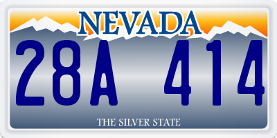NV license plate 28A414