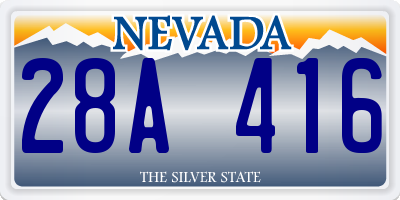 NV license plate 28A416