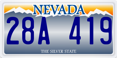NV license plate 28A419