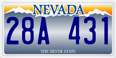 NV license plate 28A431