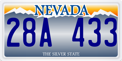 NV license plate 28A433