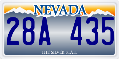 NV license plate 28A435