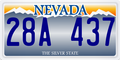 NV license plate 28A437