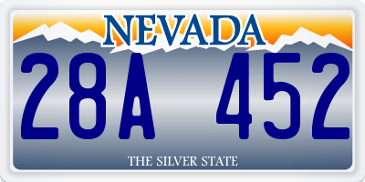 NV license plate 28A452