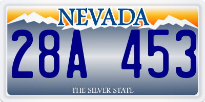 NV license plate 28A453