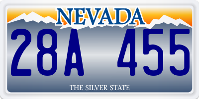 NV license plate 28A455