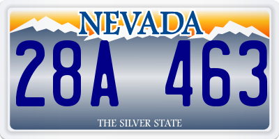 NV license plate 28A463