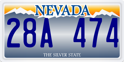 NV license plate 28A474