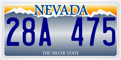 NV license plate 28A475
