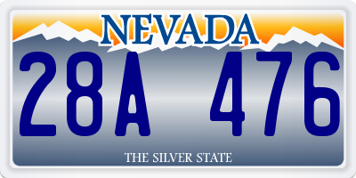 NV license plate 28A476