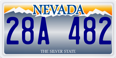 NV license plate 28A482