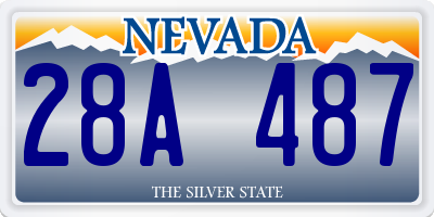 NV license plate 28A487