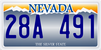 NV license plate 28A491