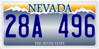 NV license plate 28A496