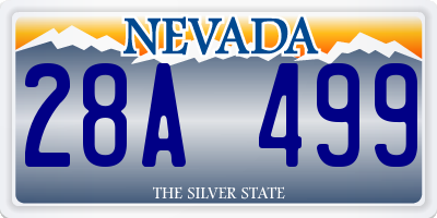 NV license plate 28A499