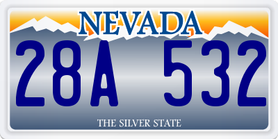 NV license plate 28A532
