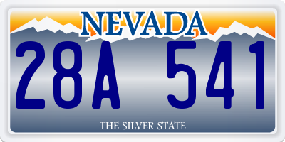 NV license plate 28A541