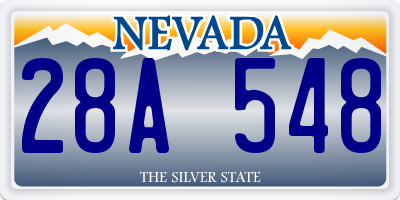 NV license plate 28A548