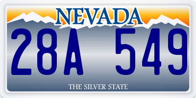 NV license plate 28A549