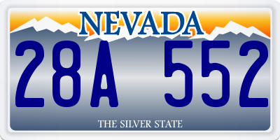 NV license plate 28A552