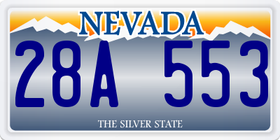 NV license plate 28A553