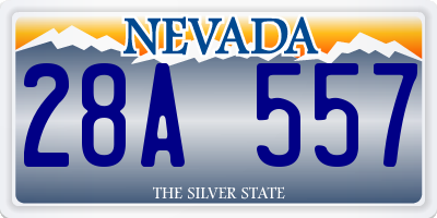 NV license plate 28A557