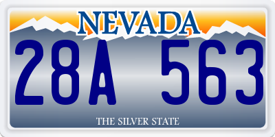 NV license plate 28A563