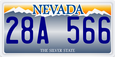 NV license plate 28A566
