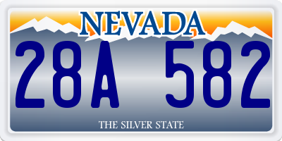 NV license plate 28A582