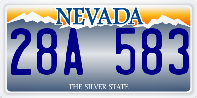 NV license plate 28A583