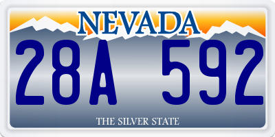 NV license plate 28A592