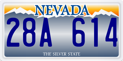 NV license plate 28A614
