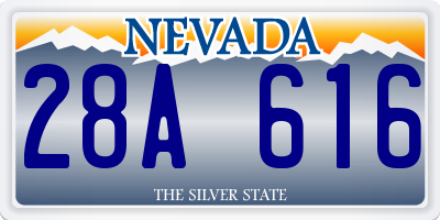 NV license plate 28A616