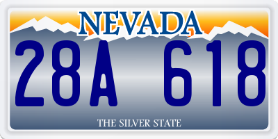 NV license plate 28A618