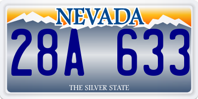 NV license plate 28A633
