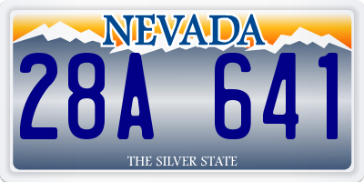 NV license plate 28A641