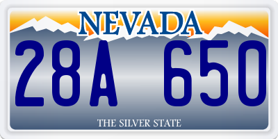 NV license plate 28A650