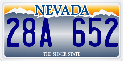 NV license plate 28A652