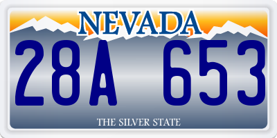 NV license plate 28A653