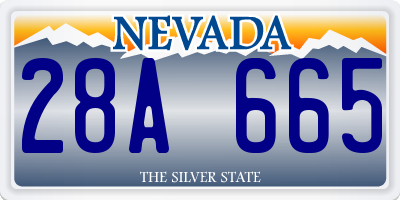 NV license plate 28A665