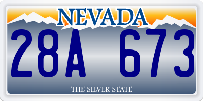 NV license plate 28A673